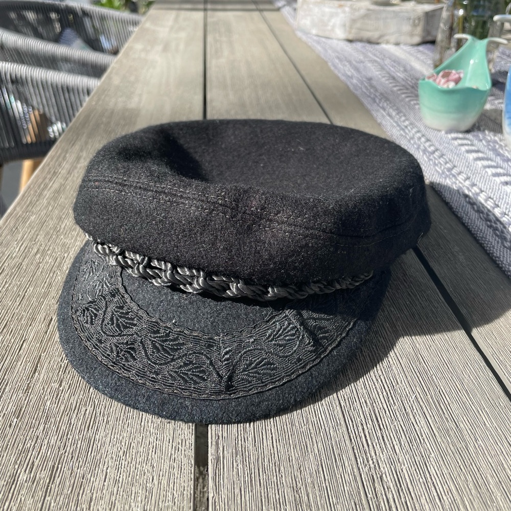 Tsalavoutas Bros black paperboy hat